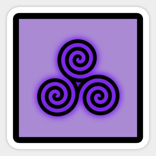 Triple Spiral Sticker by Celtic Morrigan